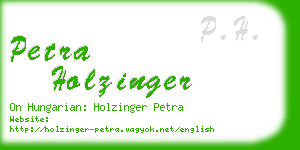 petra holzinger business card